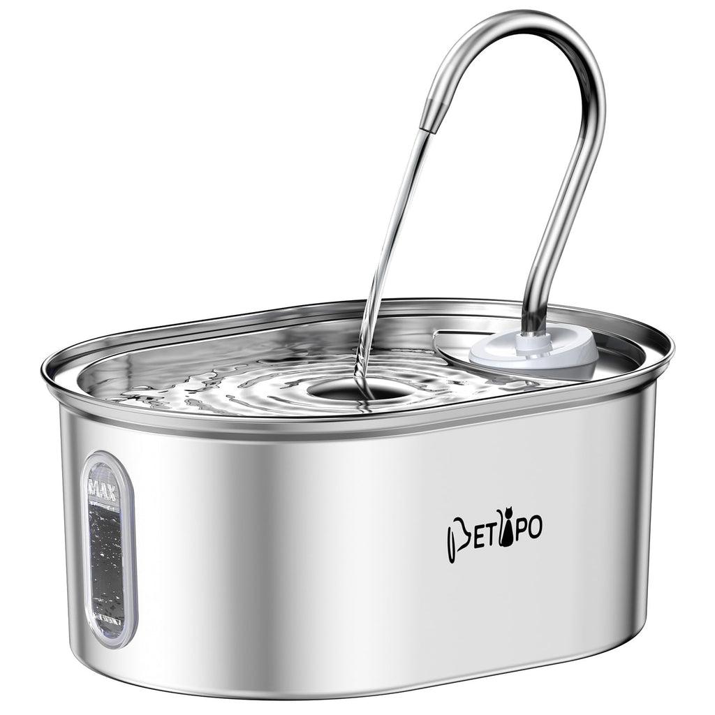 Stainless Steel Cat Water Fountain — Quiet, Hygienic & Vet Recommended