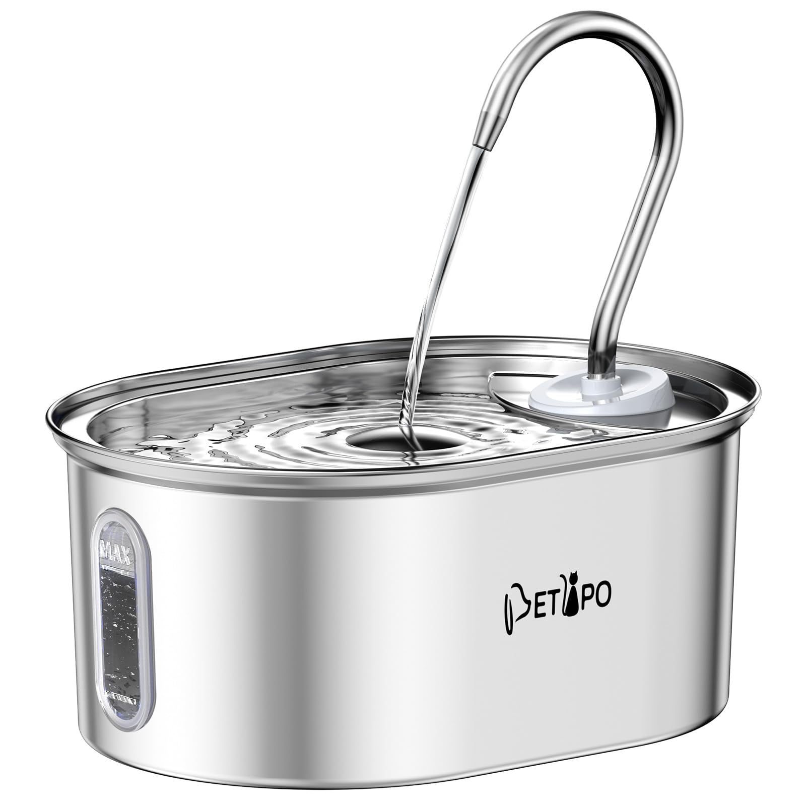 Stainless Steel Cat Water Fountain — Quiet, Hygienic & Vet Recommended